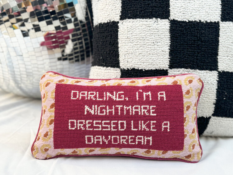 Furbish Dressed Like A Daydream Needlepoint Pillow