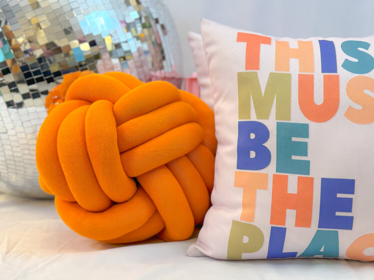 Pink Lemonade Pillow Knot - Orange