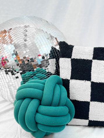 Pink Lemonade Pillow Knot - Jungle Green