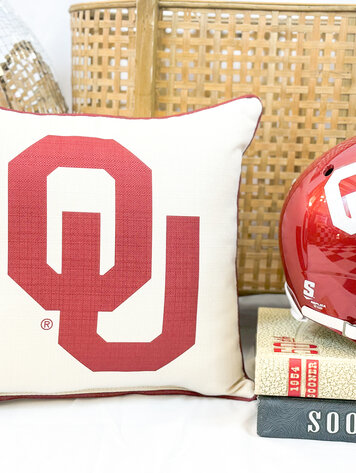 Little Birdie Oklahoma Primary Logo Pillow