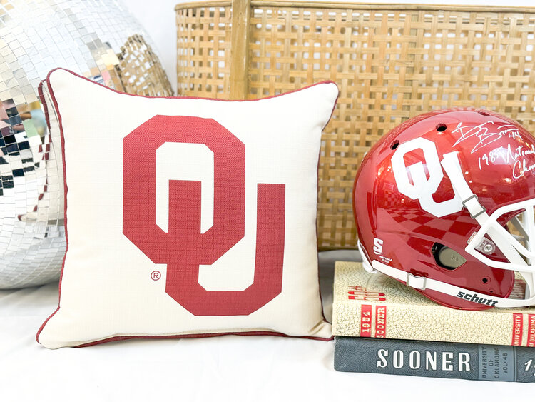 Little Birdie Oklahoma Primary Logo Pillow