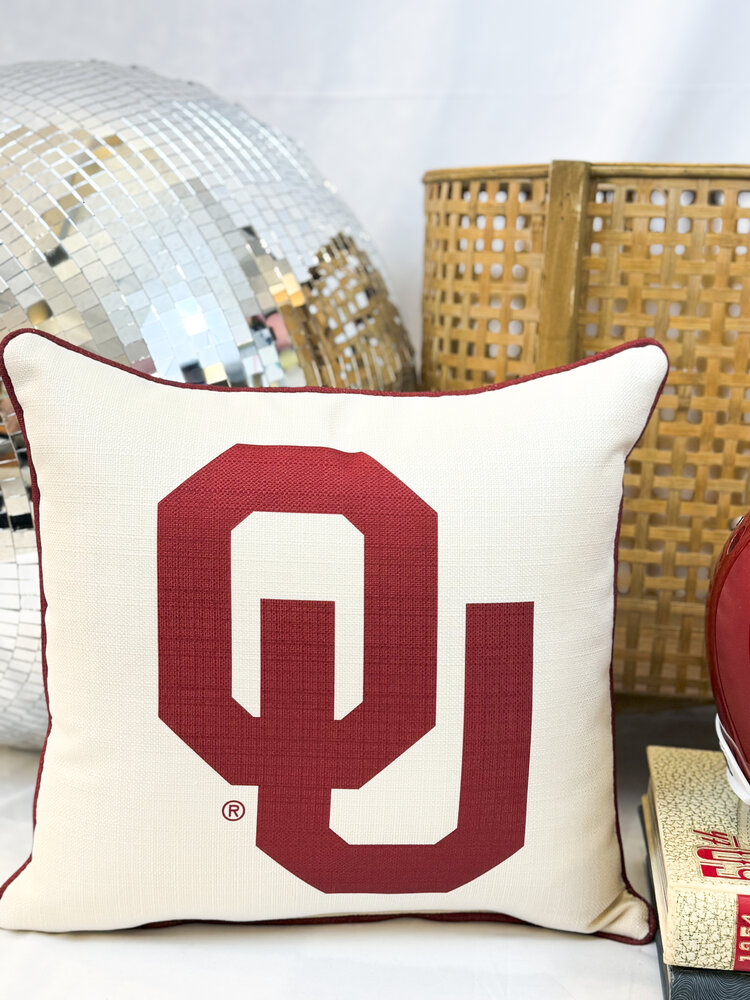 Little Birdie Oklahoma Primary Logo Pillow