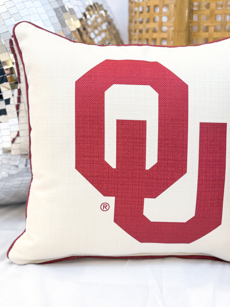 Little Birdie Oklahoma Primary Logo Pillow