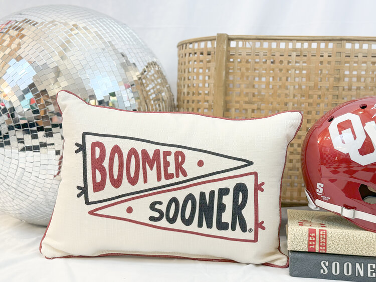 Little Birdie Oklahoma Double Collegiate Pennant Pillow