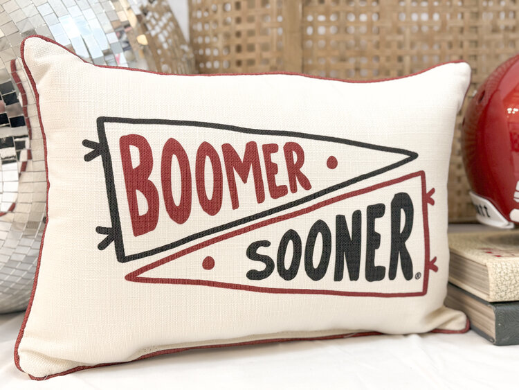 Little Birdie Oklahoma Double Collegiate Pennant Pillow