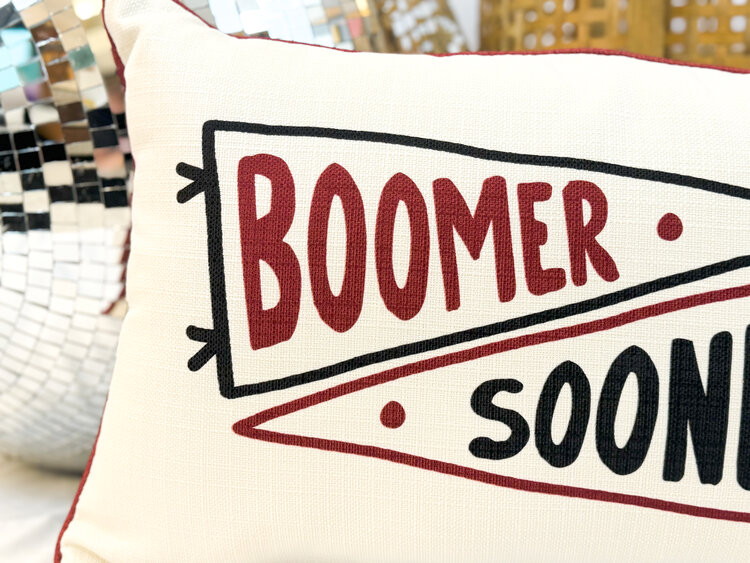 Little Birdie Oklahoma Double Collegiate Pennant Pillow