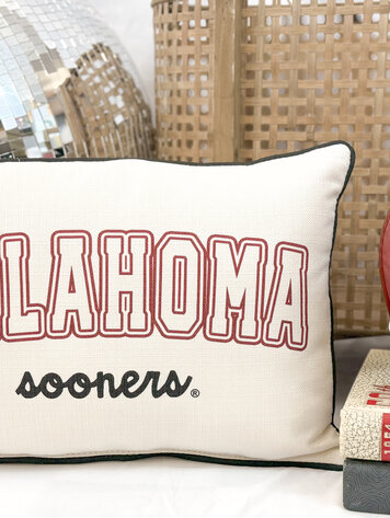 Little Birdie Oklahoma Varsity Collegiate  Pillow