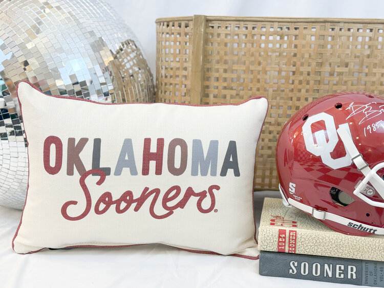 Little Birdie Oklahoma Collegiate Tone Pillow