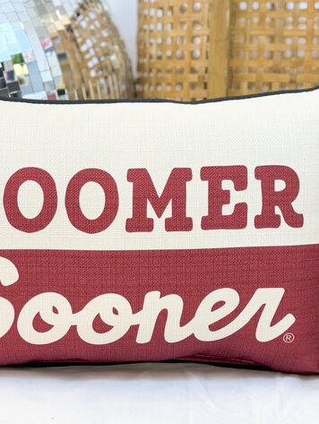 Little Birdie Oklahoma Sooners Halftone Pillow
