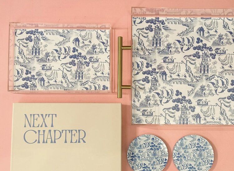 Tart By Taylor Chinoiserie Acrylic Tray Small