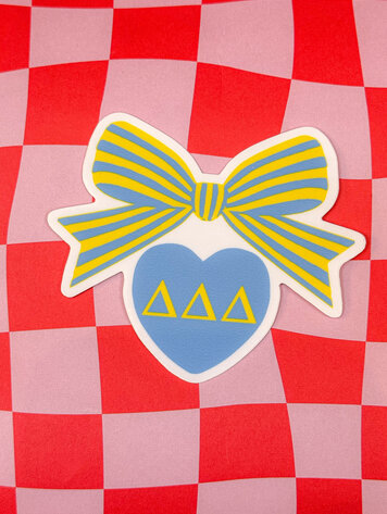 Over The Moon Greek Tri Delta Bow Decal
