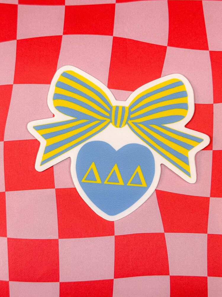 Over The Moon Greek Tri Delta Bow Decal