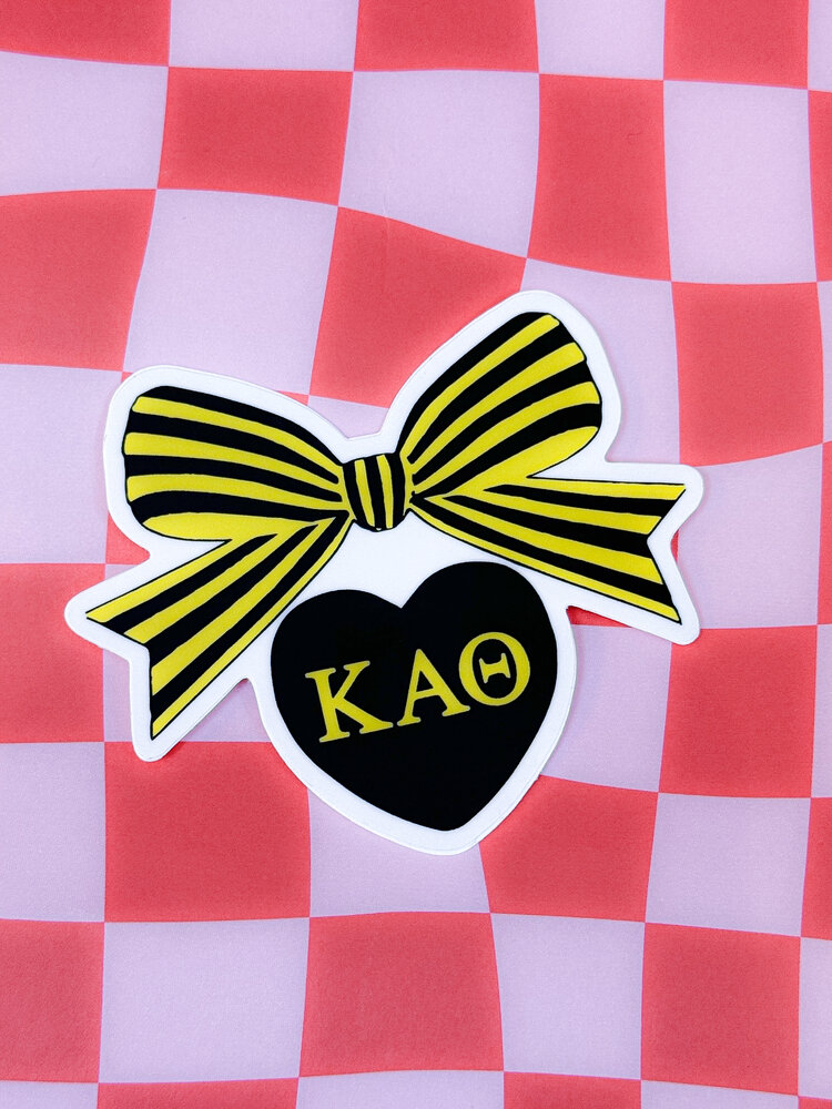Over The Moon Greek Kappa Alpha Theta Bow Decal