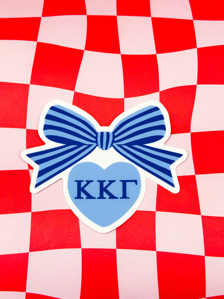 Over The Moon Greek Kappa Kappa Gamma Bow Decal