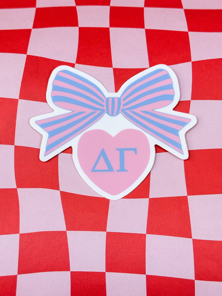 Over The Moon Greek Delta Gamma Bow Decal