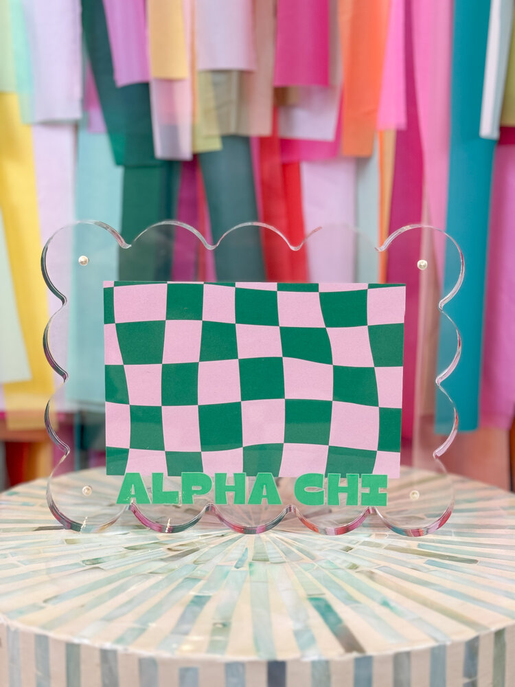 Tart By Taylor Alpha Chi Omega Acrylic Frame