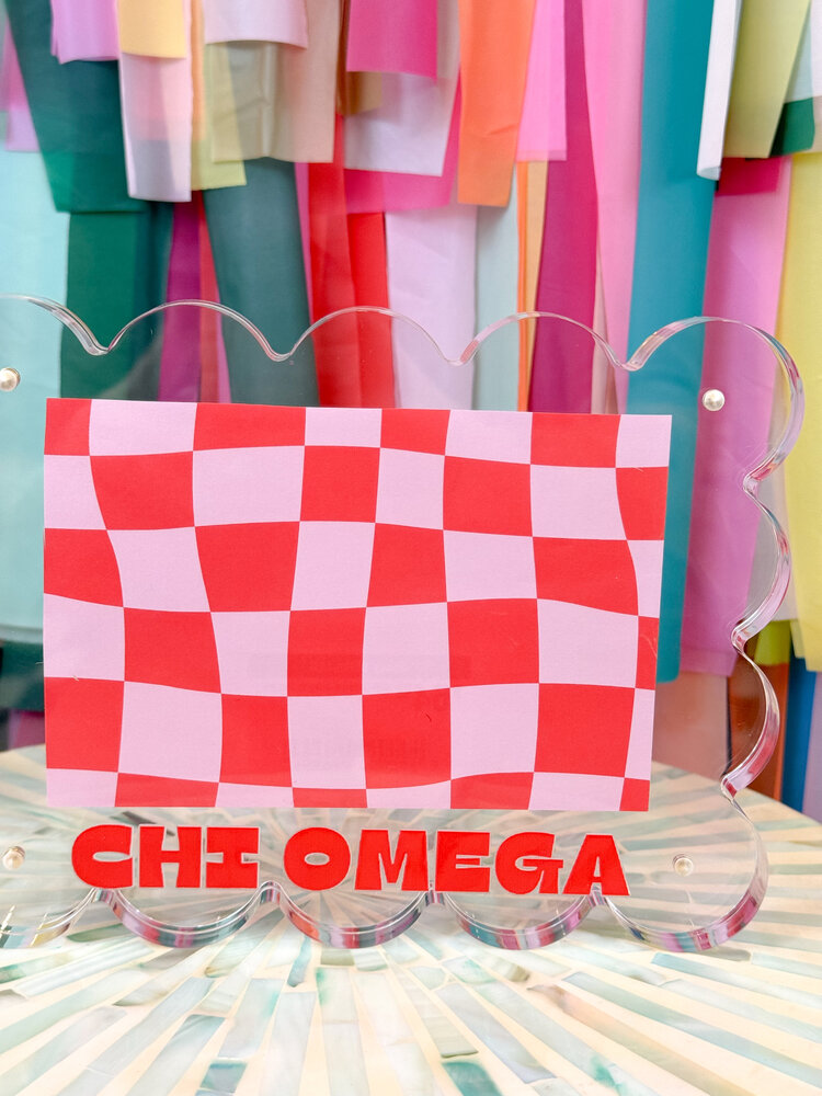 Tart By Taylor Chi Omega Acrylic Frame