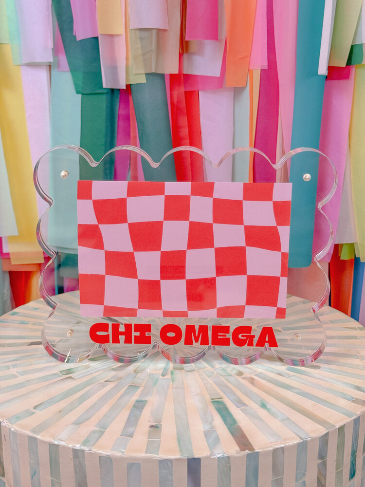 Tart By Taylor Chi Omega Acrylic Frame