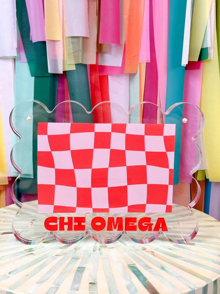 Tart By Taylor Chi Omega Acrylic Frame