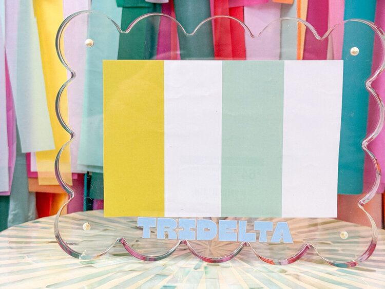 Tart By Taylor Delta Delta Delta Acrylic Frame