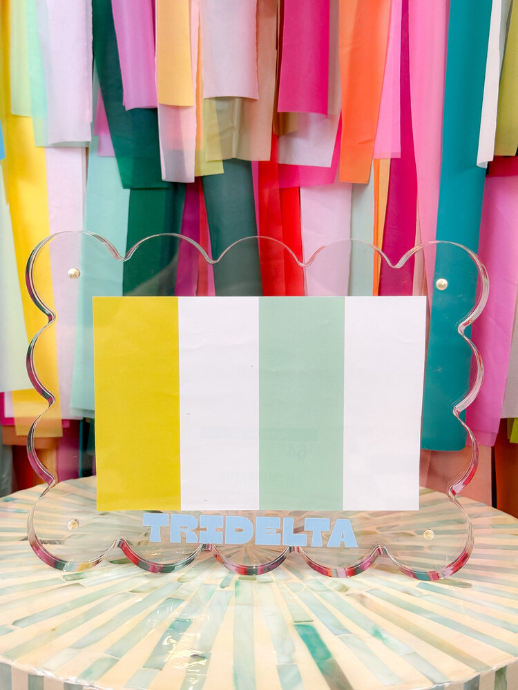 Tart By Taylor Delta Delta Delta Acrylic Frame