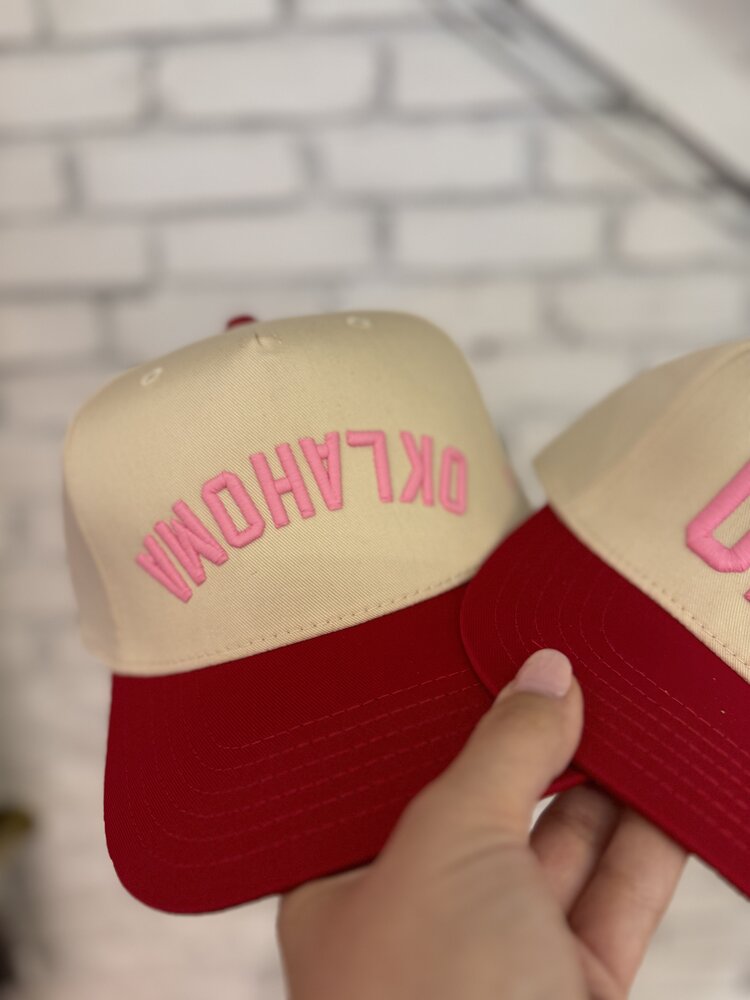 Codeword The Upside Down Two Tone Oklahoma Hat - Pink