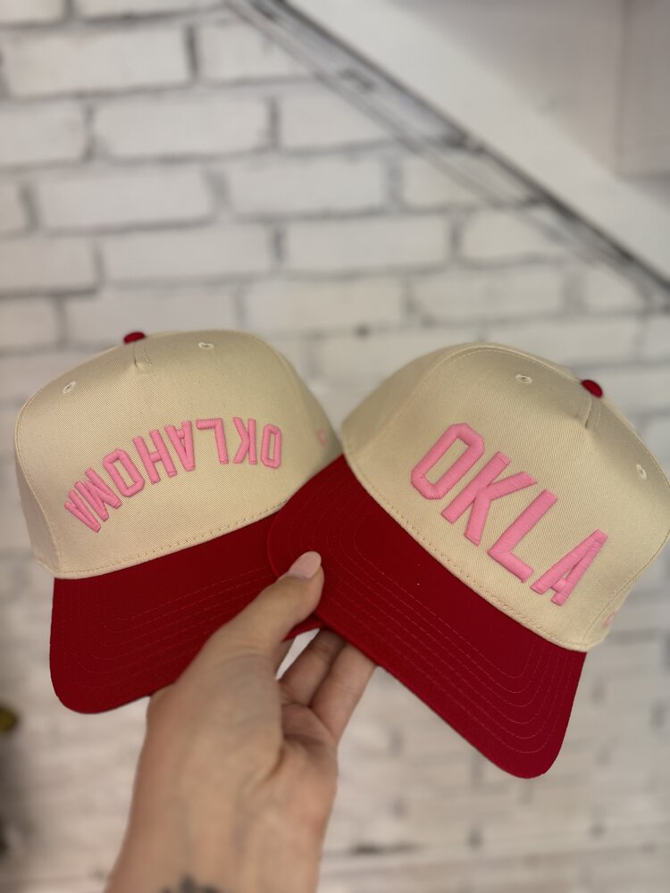 Codeword The Upside Down Two Tone Oklahoma Hat - Pink