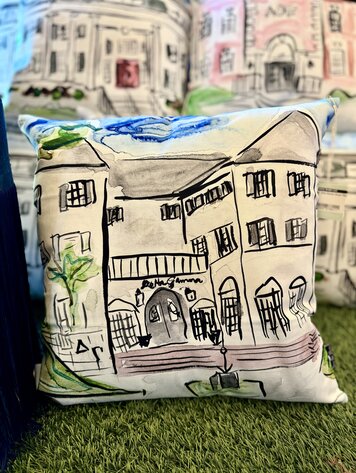 Over The Moon Greek Delta Gamma House Pillow