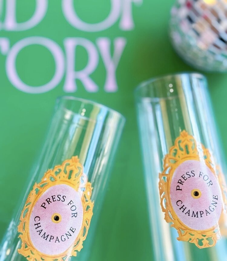 Sip Hip Hooray Press For Champagne Tossware