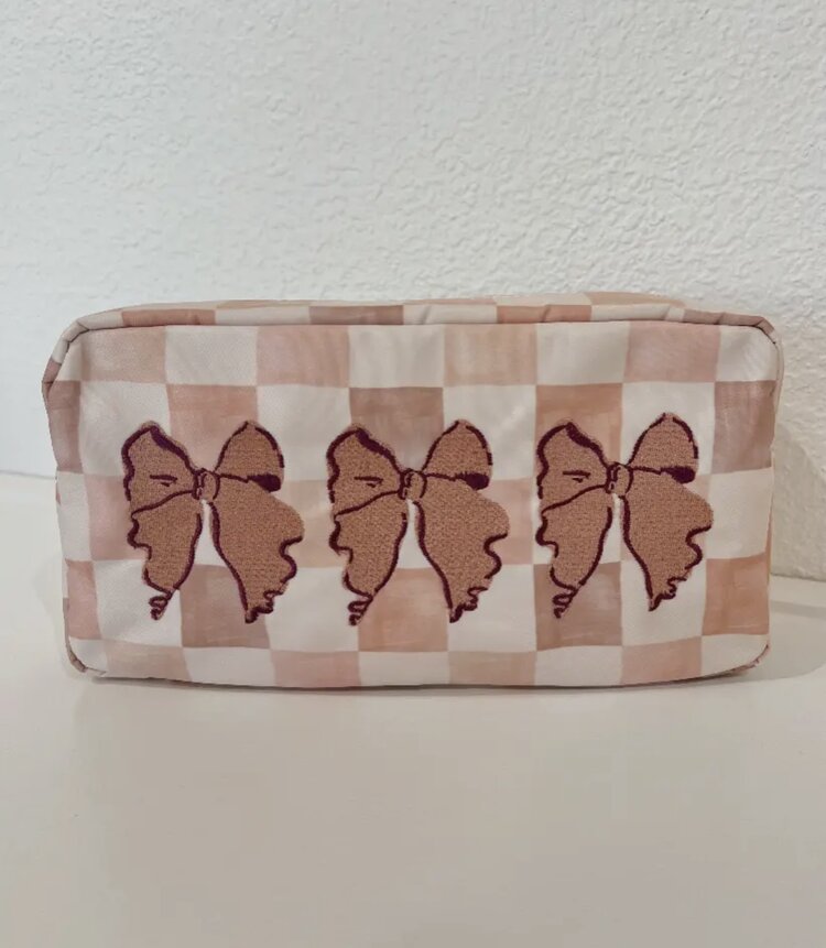 KenzKustomz 3 Bows Dusty Rose Large Bag