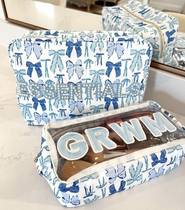 KenzKustomz Pearl Essentials Blue Bow Bag XL