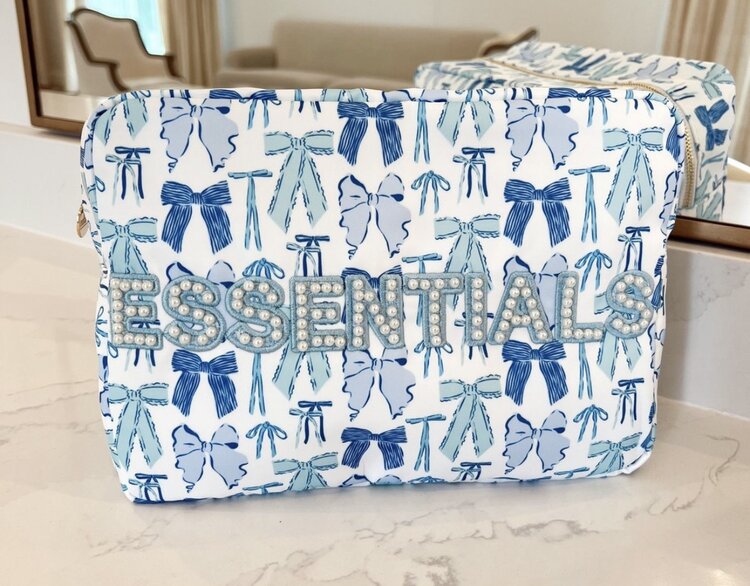 KenzKustomz Pearl Essentials Blue Bow Bag XL