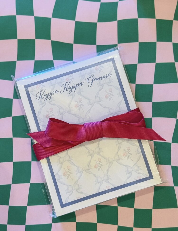 Over The Moon Greek Kappa Kappa Gamma Floral Notepad (100 pages)