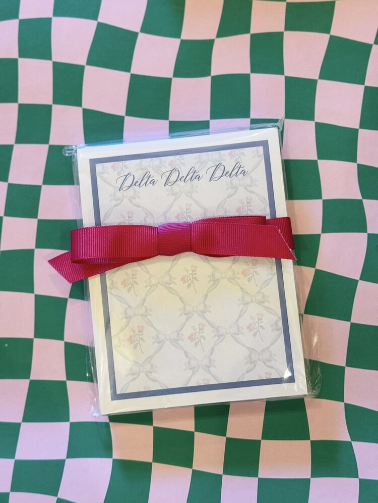 Over The Moon Greek Tri Delta Floral Notepad (100 pages)