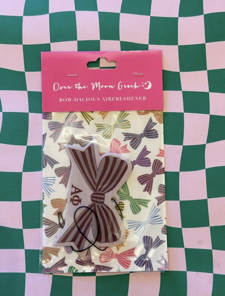 Over The Moon Greek Alpha Phi Bow Air Freshener