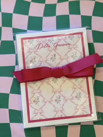 Over The Moon Greek Delta Gamma Floral Notepad (100 pages)