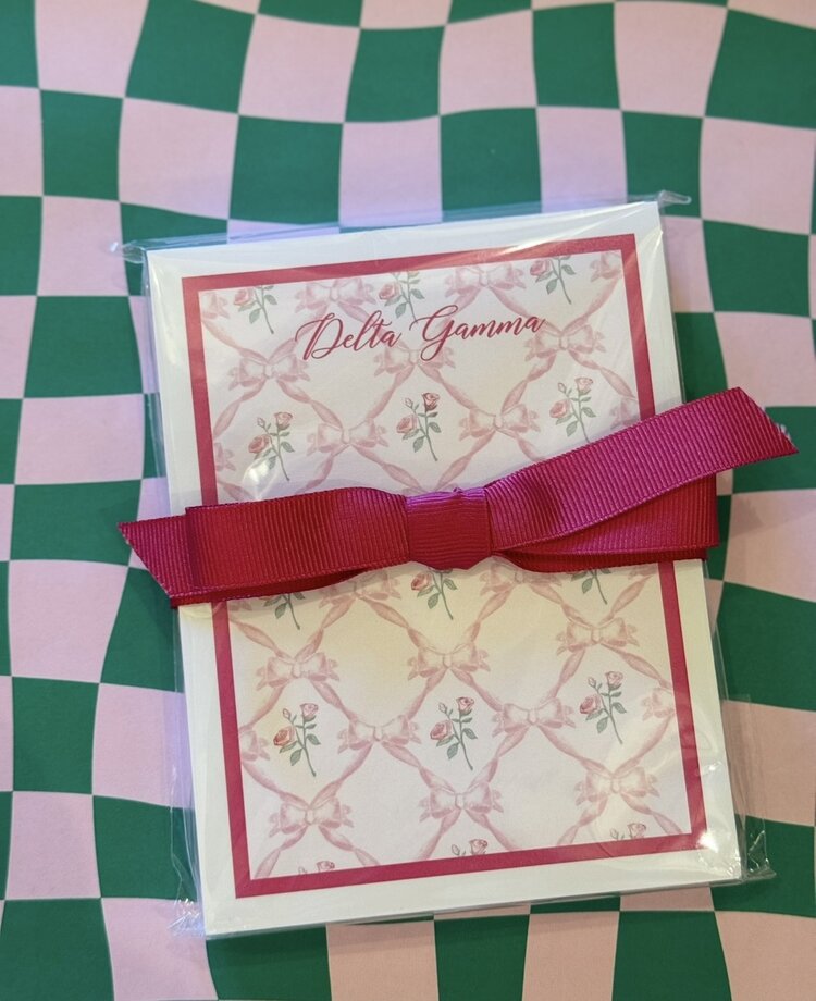 Over The Moon Greek Delta Gamma Floral Notepad (100 pages)