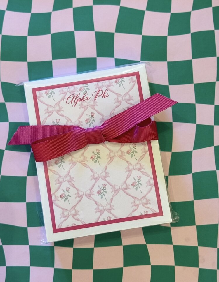 Over The Moon Greek Alpha Phi Floral Notepad (100 pages)