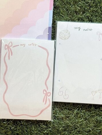 Summer Lane Disco Bow Notepad