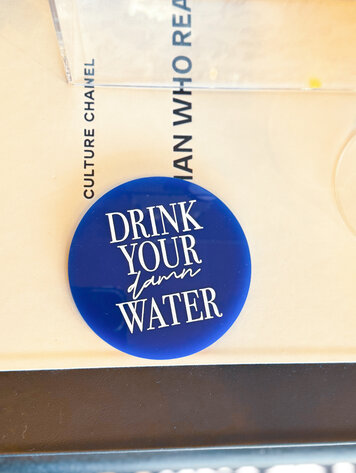 Freshwater Curated Goods Drink Your Water Coaster