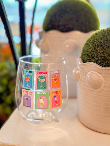 Sip Hip Hooray Drinks Art Print 14oz Stemless Wine Tossware