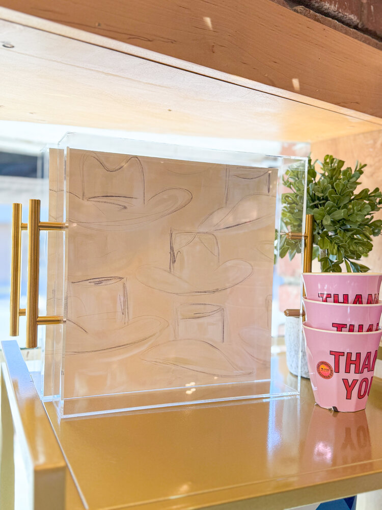 Tart By Taylor Wrangler Acrylic Tray with Gold Handles