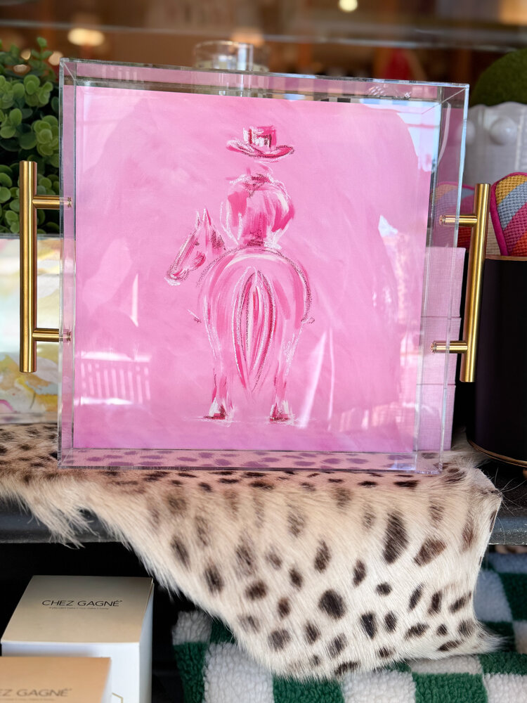 Tart By Taylor Mustang Sally Acrylic Tray with Gold Handles