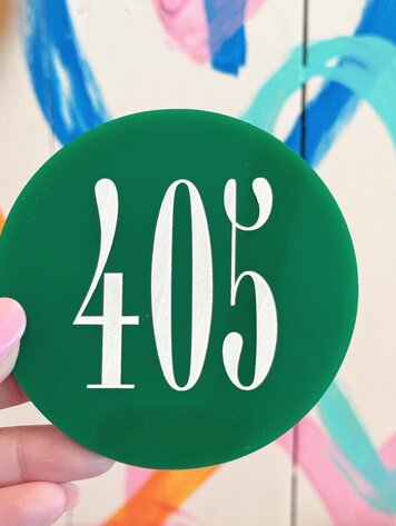 Freshwater Curated Goods 405 Coaster - Kelly Green