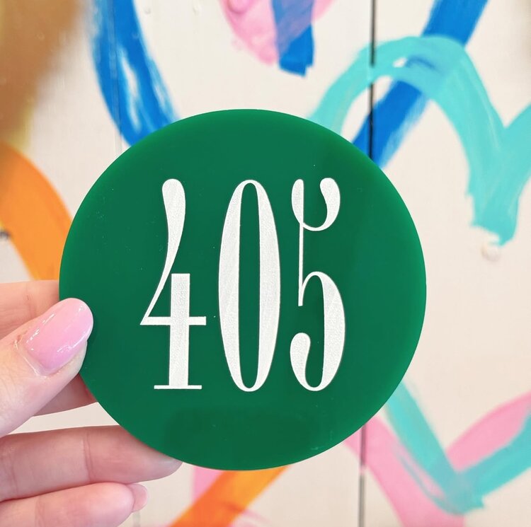 Freshwater Curated Goods 405 Coaster - Kelly Green