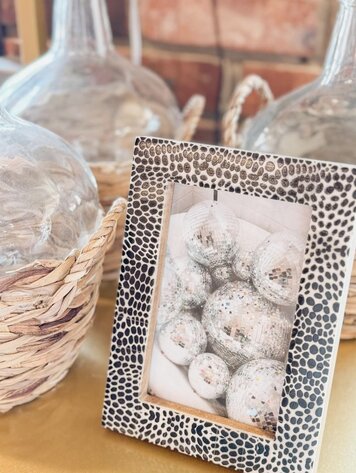 Karma Bone & Black Spotted Frame