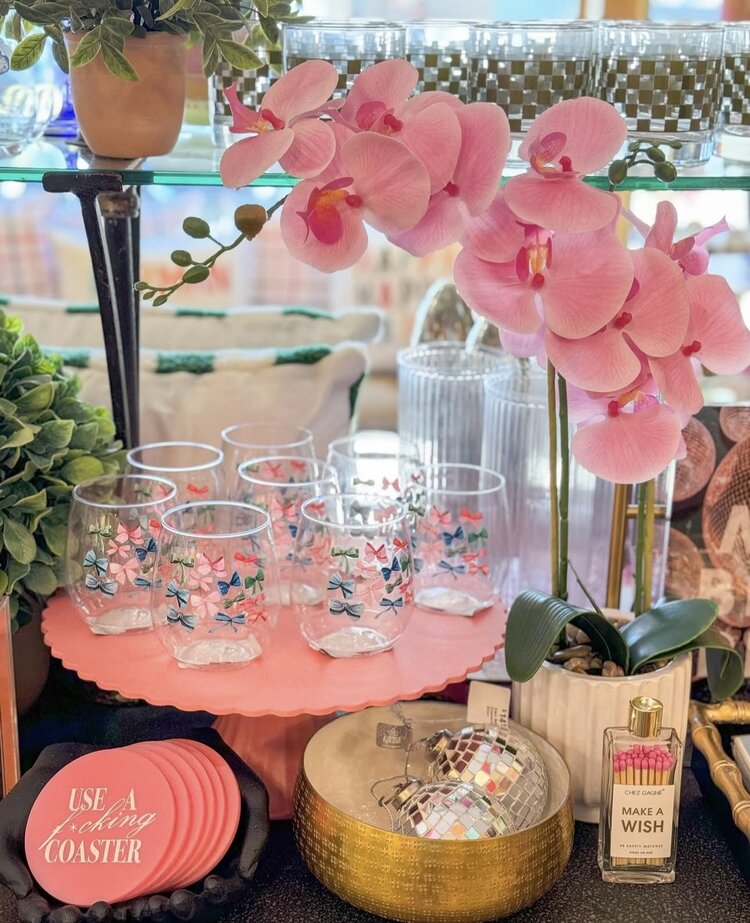 Sip Hip Hooray Bows 14oz Stemless Wine Tossware