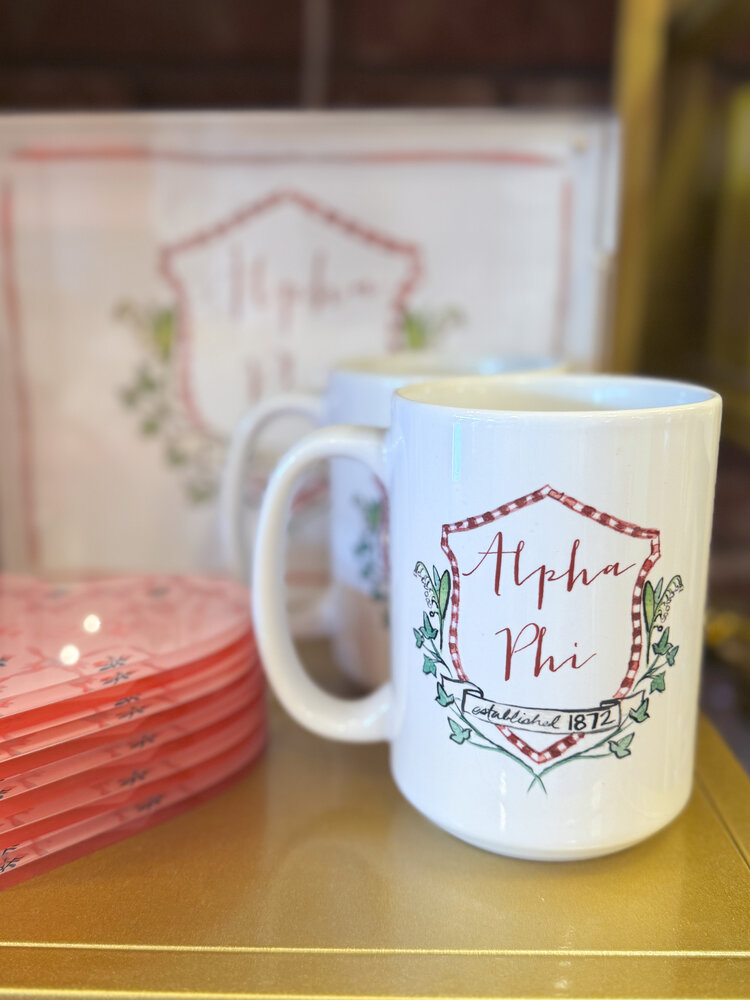 Over The Moon Greek Alpha Phi Motif Mug