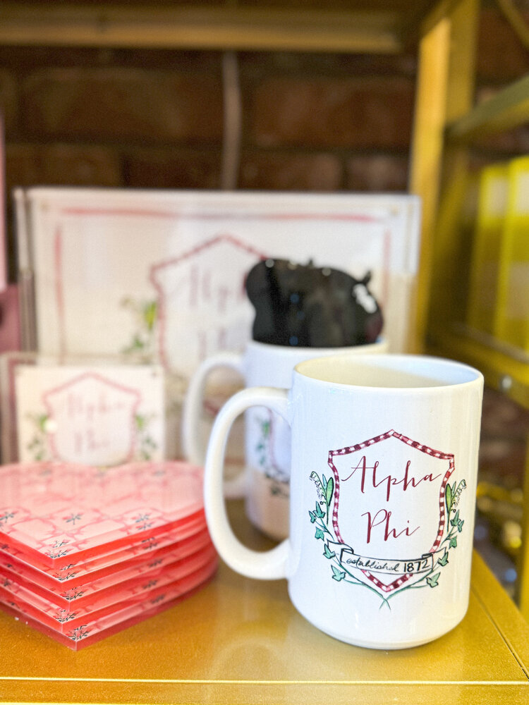 Over The Moon Greek Alpha Phi Motif Mug