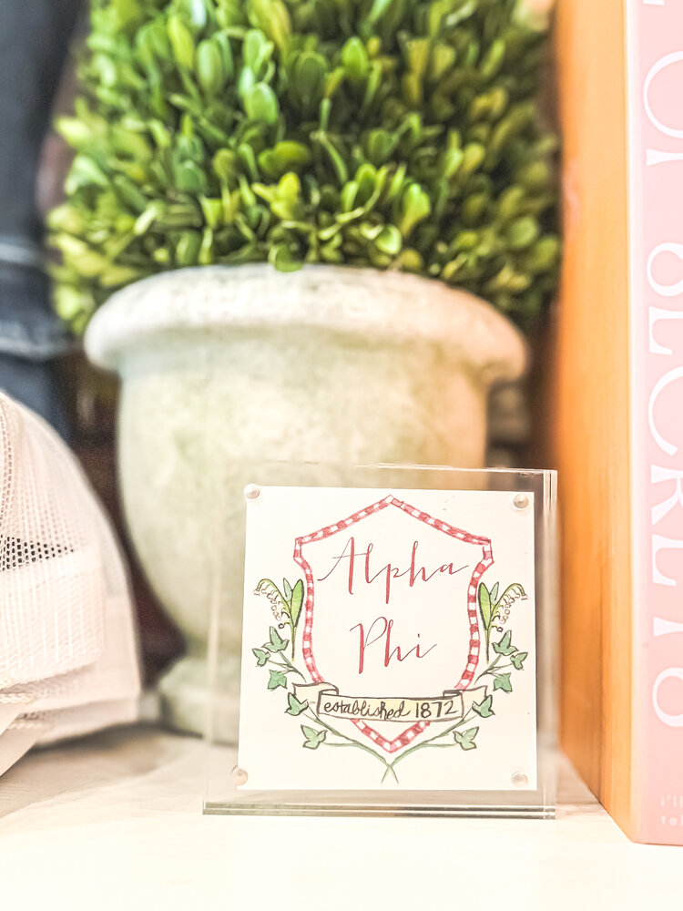 Over The Moon Greek Alpha Phi Small Motif Print